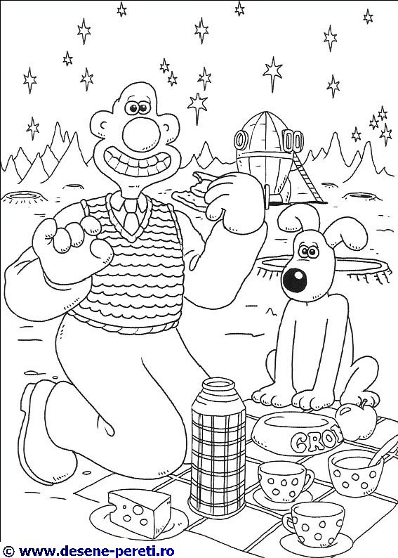 wallace gromit desene colorat
